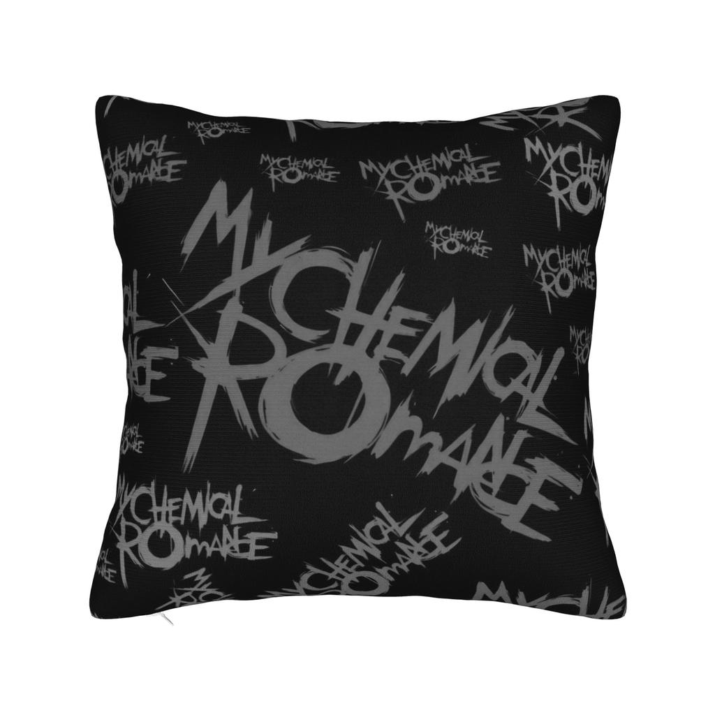 Подушка квадратная с принтом группы Mcr, панк-рок, My Chemical Romance, наволочка, модная, с молнией, для дивана, 45*45 см