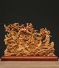 Thuja Wood  Carving Eight Immortals Sculpture Decor Dish Wood God of Wealth Lucky Gift Home Decor
