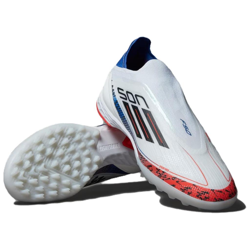 Adidas F50 Pro Son Comfortable Lightweight Non-Slip Durable Football Shoes Unisex Football Shoes White JR5892