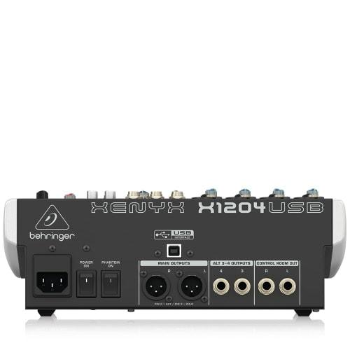 Аналоговый микшер Behringer USB Аудиоинтерфейс 8-канальный Педаль эффектов XENYX X1204USB