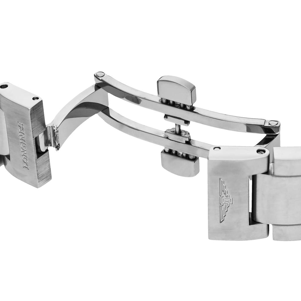 Longines CONQUEST Quartz 5 ATM Water Sapphire White Pearl Stainless Women's V.H.P. Watch, Resistant, Crystal, Dial, Steel, Silver, L3.316.4.87.6