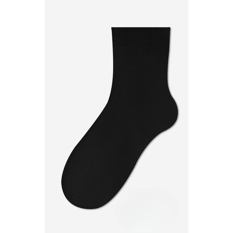 Женские весенне-осенние носки до середины икры, дезодорирующие и влагопоглощающие носки из чистого хлопка, бесшовные носки, однотонные и универсальные носки