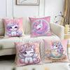 Милая мультяшная наволочка на подушку с единорогом, двусторонняя плюшевая наволочка – для машины, дивана, спальни, идеально в качестве подарка.