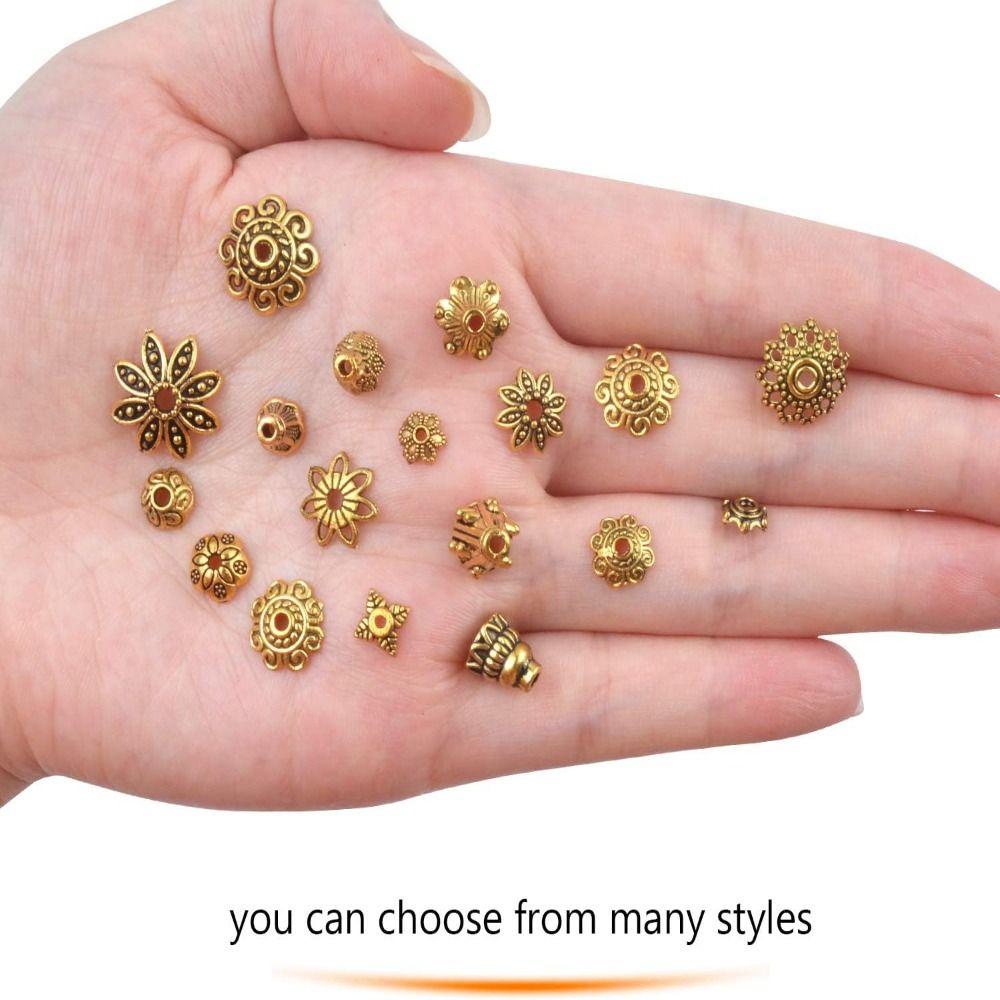 Flower Bead Caps for Jewelry Making Alloy Ornament Caps DIY Craft Bead Caps  Jewelry Making