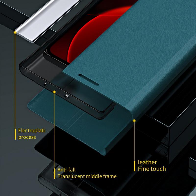 Luxury Leather Magnetic Flip Case for Xiaomi 14t 13t Poco X6 Pro X5 Redmi 14c Note 13 12 Pro Bracket Shockproof Pc Hybrid Slim Folding Cover