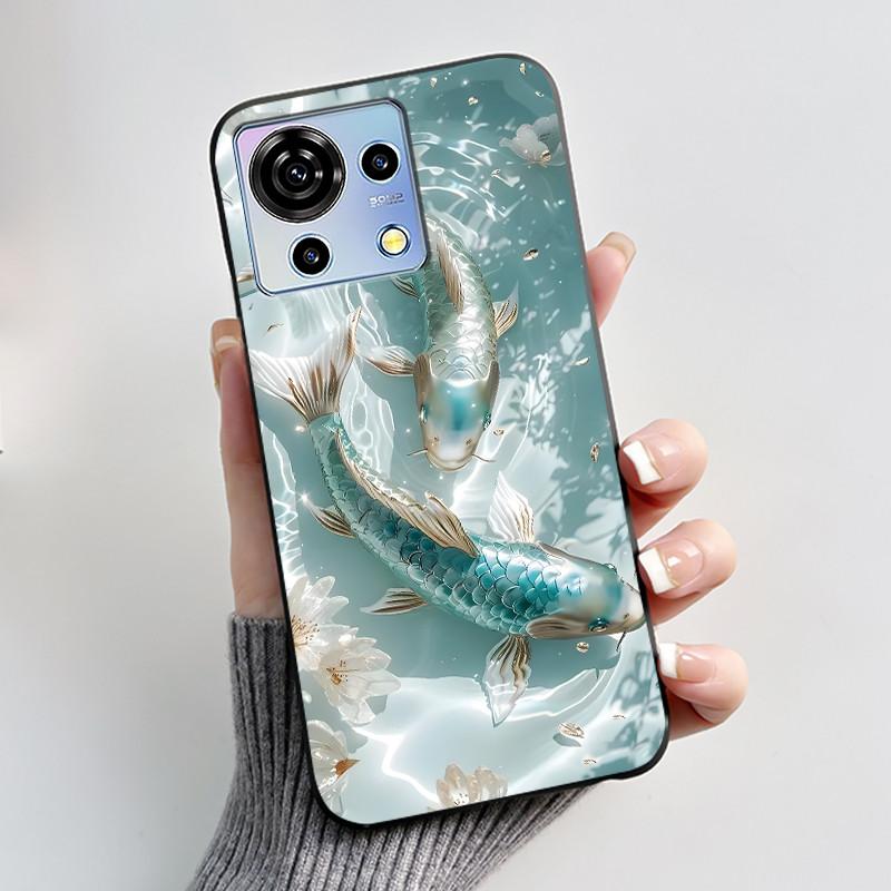 Для ZTE Blade V50 Vita Чехол Роскошный Милый Кролик с Сердечками Смешной Черный Мягкий Силиконовый Чехол для Телефона Для ZTE BladeV50 Vita V50Vita Обложка