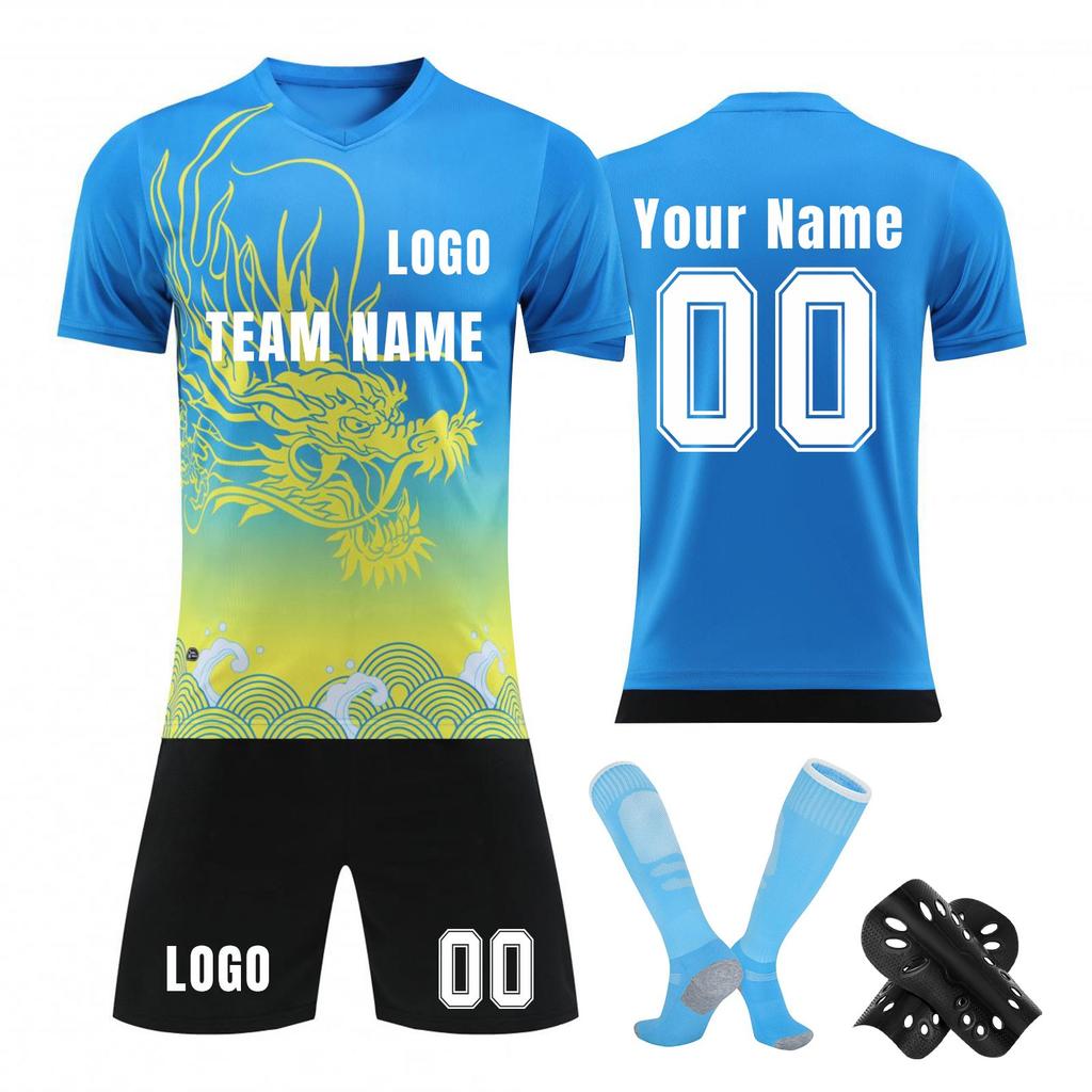 Personalised Shirts Kit Mens Girls With Name Number Custom Football Jerseys For Boys Training Suit