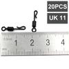 20 шт., аксессуары для ловли карпа, быстросменные крючки, поворотные защелки UK8 #/UK11 # для ловли карпа, поводки для волос, соединительные снасти