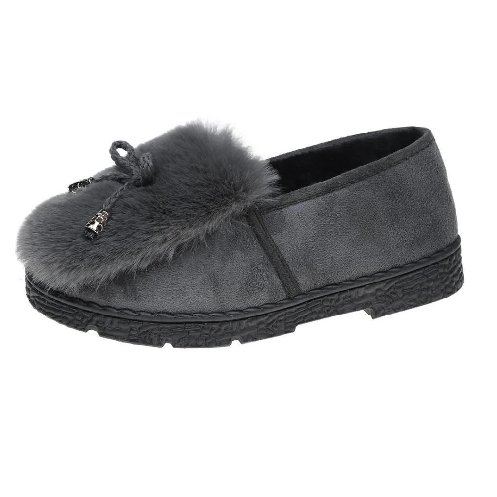 2025 New Women's Fluffy Fur Snow Boots Winter Leopard Print Flat Heels Thicken Plush Cotton Padded Shoes Female Warm Ankle Botas