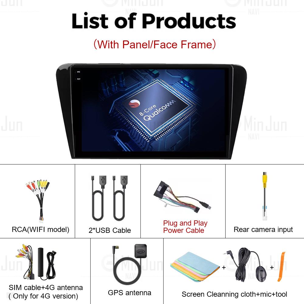 Автомобильный мультимедийный плеер Android 14 для Skoda Octavia 3 2014 2015 2016 2017 2018 2019 Qualcomm Радио Carplay Android Auto 4G+Wifi