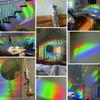 12pcs Window Decals to Prevent Bird Strikes, Anti Collision Window Clings, Rainbow Reflection Window Sticker, Hummingbird Style Sun Catcher Stickers