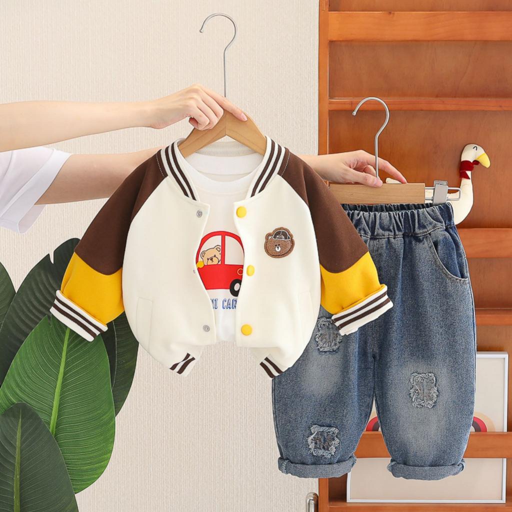 Детский повседневный комплект с длинным рукавом, удобные наряды для повседневной носки