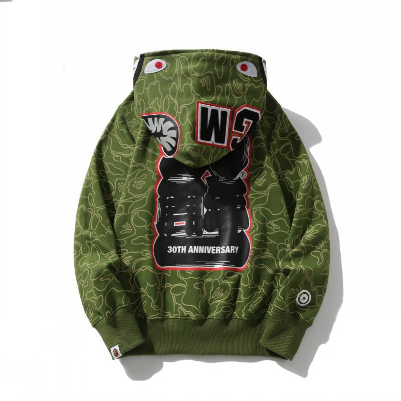 Худи с Камуфляжной Головой Акулы к 30-летию: Мужской вельветовый кардиган на молнии Осень/Зима