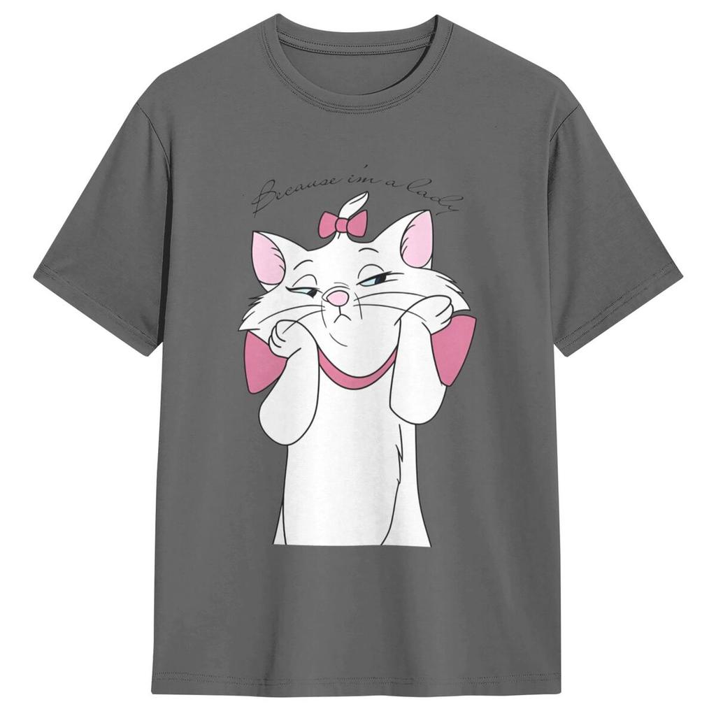 The Aristocats Marie Cat T Shirt Hipster T-Shirts Short Sleeves Aesthetic Tshirt Beach Cotton O-Neck Oversize Top Tees