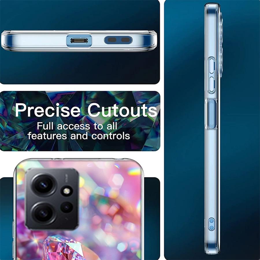 Shining and Dazzling Diamond Gemstones Phone Case For Redmi 12 13C 12C 15C 9 10 10C Note 13 Pro Plus 14 15 Pro 9T 9C 9A TPU Soft
