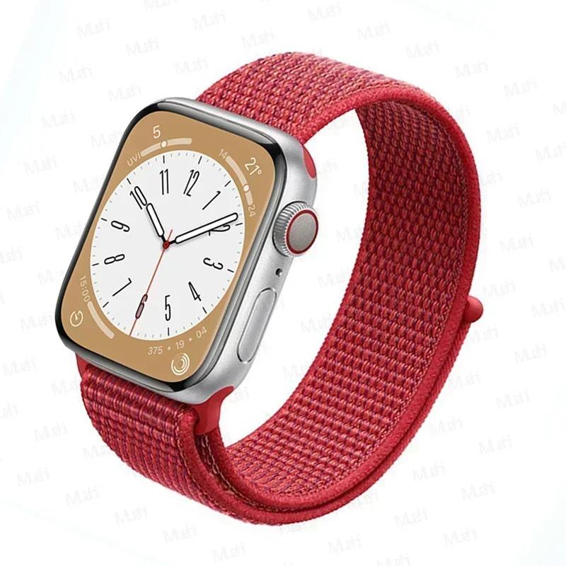 Нейлоновый ремешок-петля для ремешков Apple Watch 46 мм 44 мм 40 мм 45 мм 41 мм 42 мм Спортивный браслет iwatch Ultra 2 49 мм Серии 10 9 8 se 7 6 5 4 Ремешок