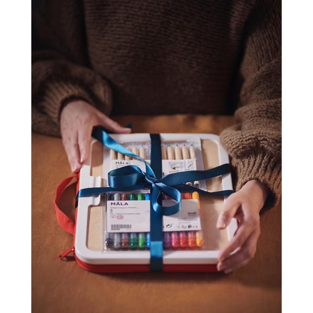 IKEA Портативный чехол для чертежей M LA красный 35x27 см