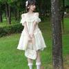 Japanese Lolita Kawaii Mini Dress Women Korean Sweet Suspender Party Dress Female France Elegant Fairy Dress Summer