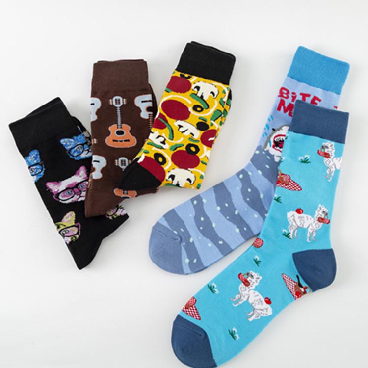 Trendy Colorful Cotton Guitar Socks - Casual Mid-Tube Streetwear Style