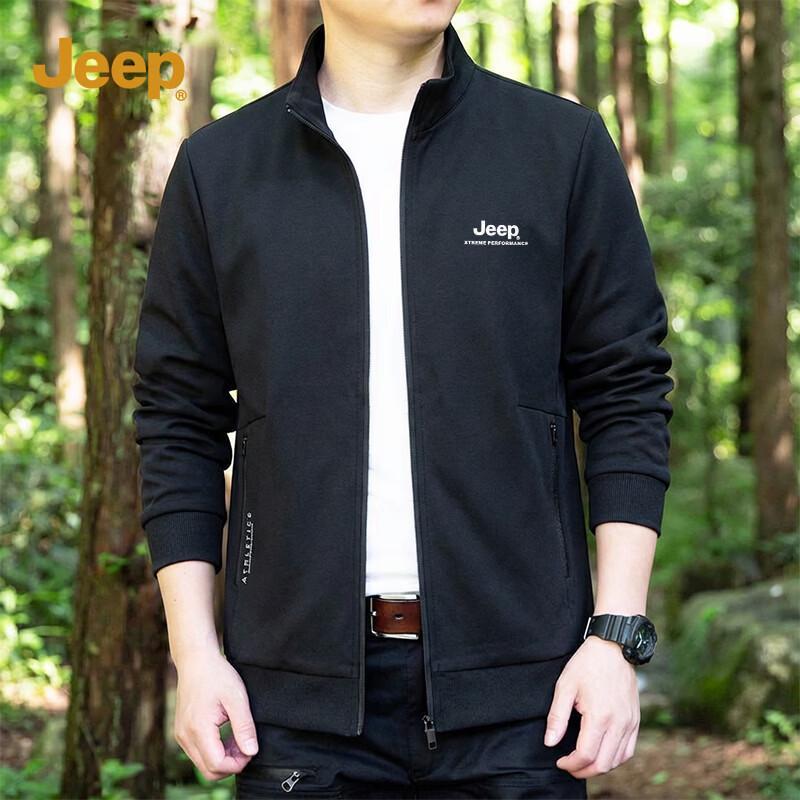 Jeep Men's Half-Zip Stand Collar Sweatshirt