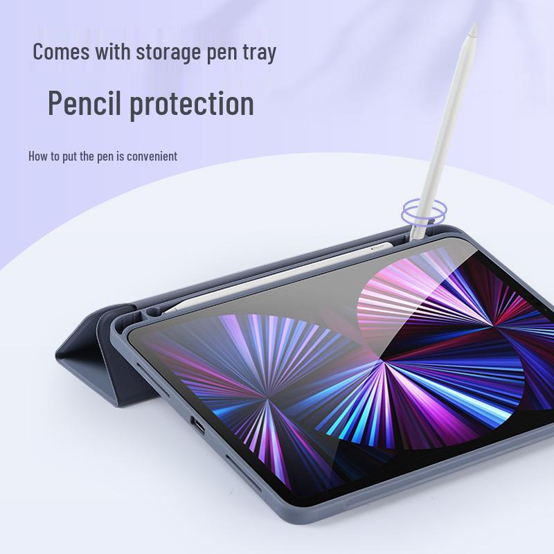 Чехол для iPad 10.2/Pro 3/4/Air 5/Mini 5/6 со слотом для стилуса, из мягкой кожи