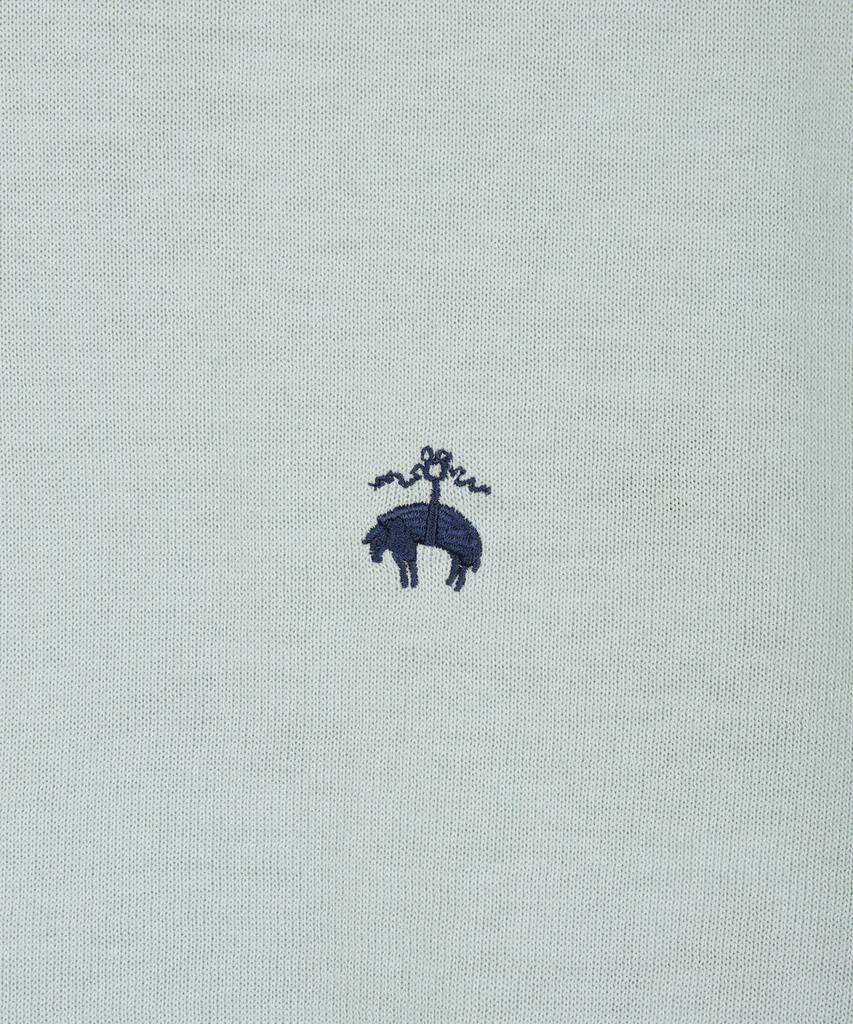 BROOKS BROTHERS Cotton Polo Short Sleeve Sweater (Mint) (Bbwtmog202)
