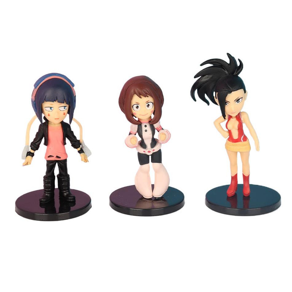 Моя геройская академия 9 шт. Милая версия. Мидория Всемогущий Бакуго Со Очако ПВХ Фигурка Действия Моя Геройская Кукла Подарок Модель 8-10 см