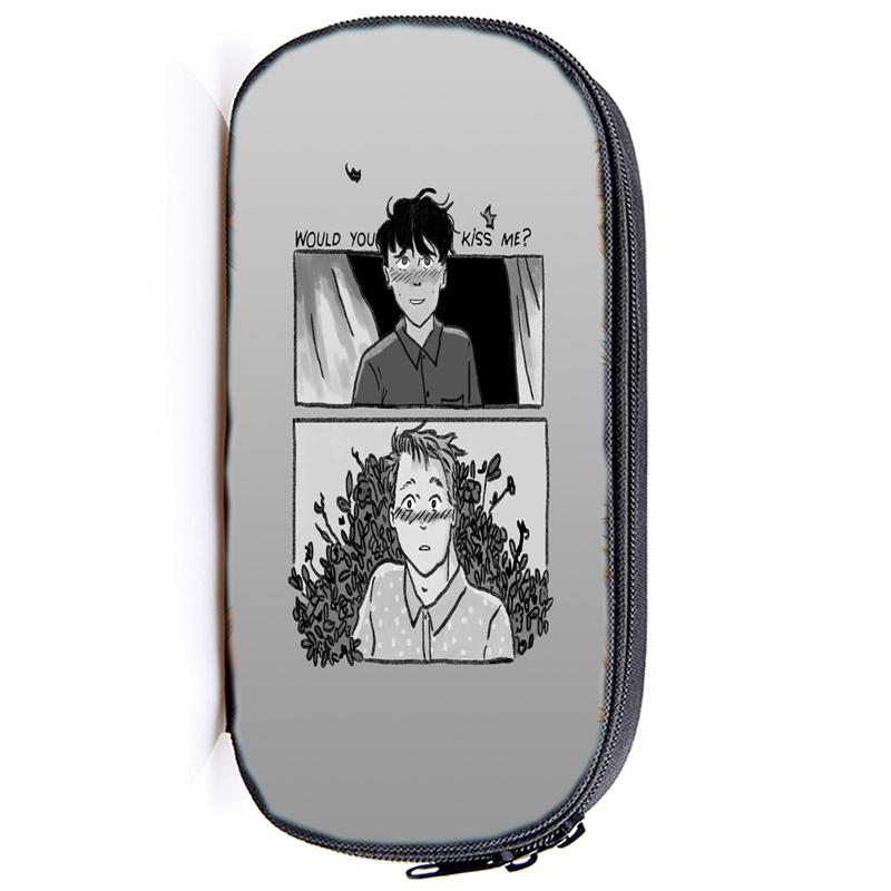 Heartstopper Канцелярские принадлежности Сумка-карандаш Ник и Чарли Студенческий экзамен Специальный нейлоновый чехол для ручки ЛГБТ-сумка унисекс Школьные принадлежности