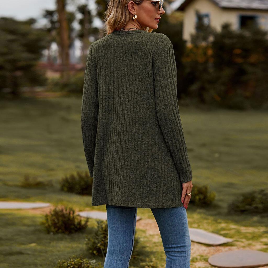 Женский женский кардиган с длинным рукавом, свитер, пальто, топ