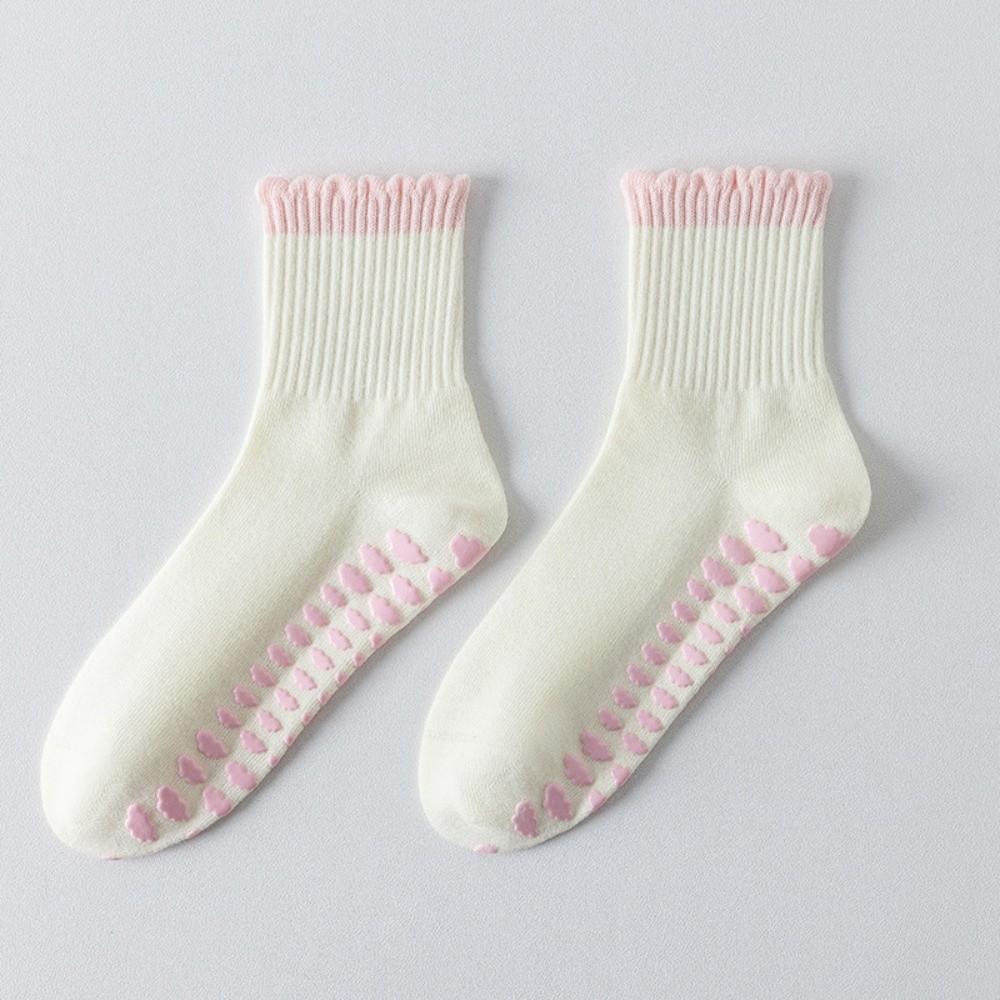 Cotton Pilates Socks for Women Breathable High-elastic Yoga Socks Sweat-absorbent Non-Slip Grip Floor Socks for Yoga Dance