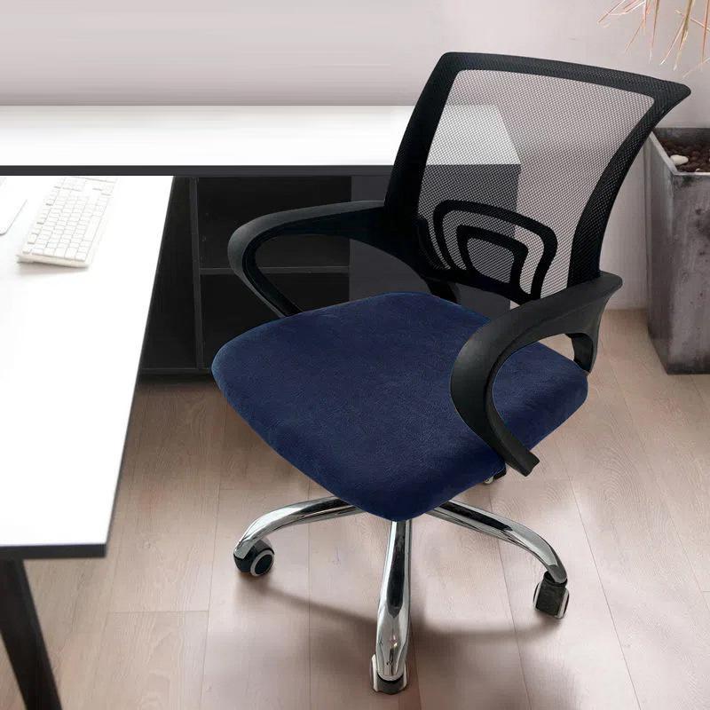 1 шт. бархатный чехол для офисного кресла, чехол для вращающегося сиденья компьютера, современный эластичный чехол для стула, съемный чехол для моющегося кресла, чехол для пыли