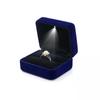 Black Velvet LED Jewelry Ring and Earring Box