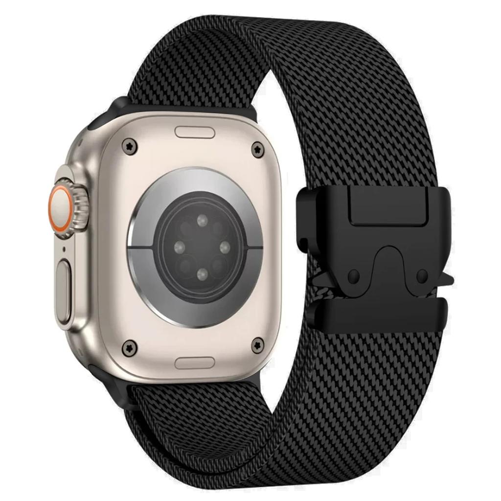 1 шт. ремешок для Apple Watch Milanese Loop для Apple Watch S10 46 мм 42 мм Ultra 2 49 44 45 41 40 38 мм металлический ремешок для часов IWatch 10 9 6 5 SE 7 8 4 3 браслет