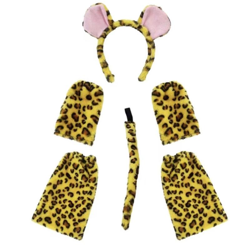 Хэллоуин Леопардовые костюмы для детей малышей Костюм животного Косплеи Аксессуаризировать