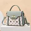 Fashion Pvc Small Square Bag With Rhinestone Swan Decoration And Printed Design For Casual Daily Use