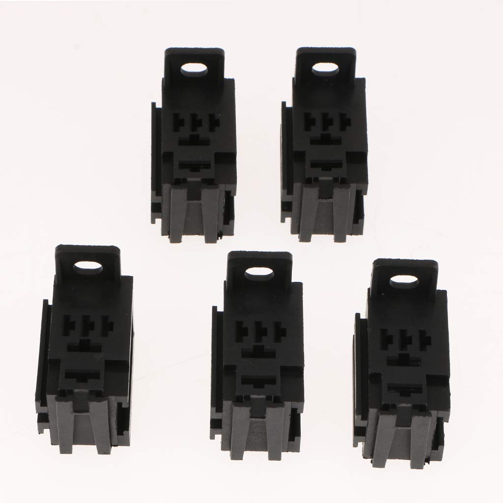 Homyl Set of 5 Automotive Relay Socket Connectors and 4