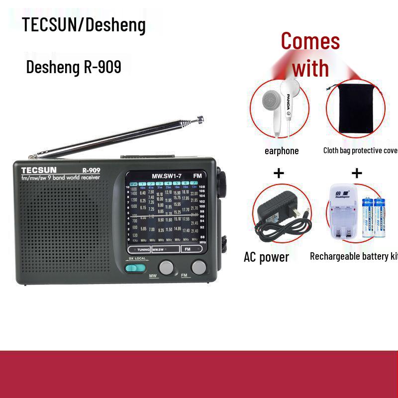 Портативное многодиапазонное AM/FM радио Desheng для пожилых