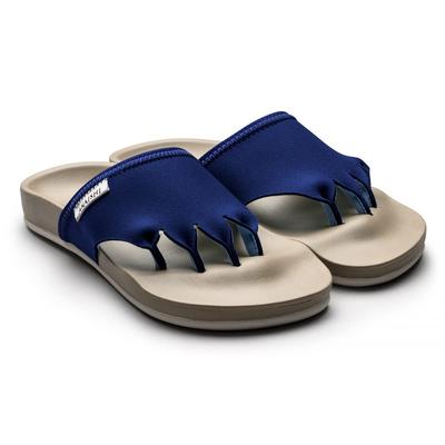 AKAISHI Официальные сандалии для коррекции свода стопы 610 для упражнений, комнатные, для использования в помещении, с пятью пальцами (M (23.0см-23.5см)), Темно-синий, Женская обувь,