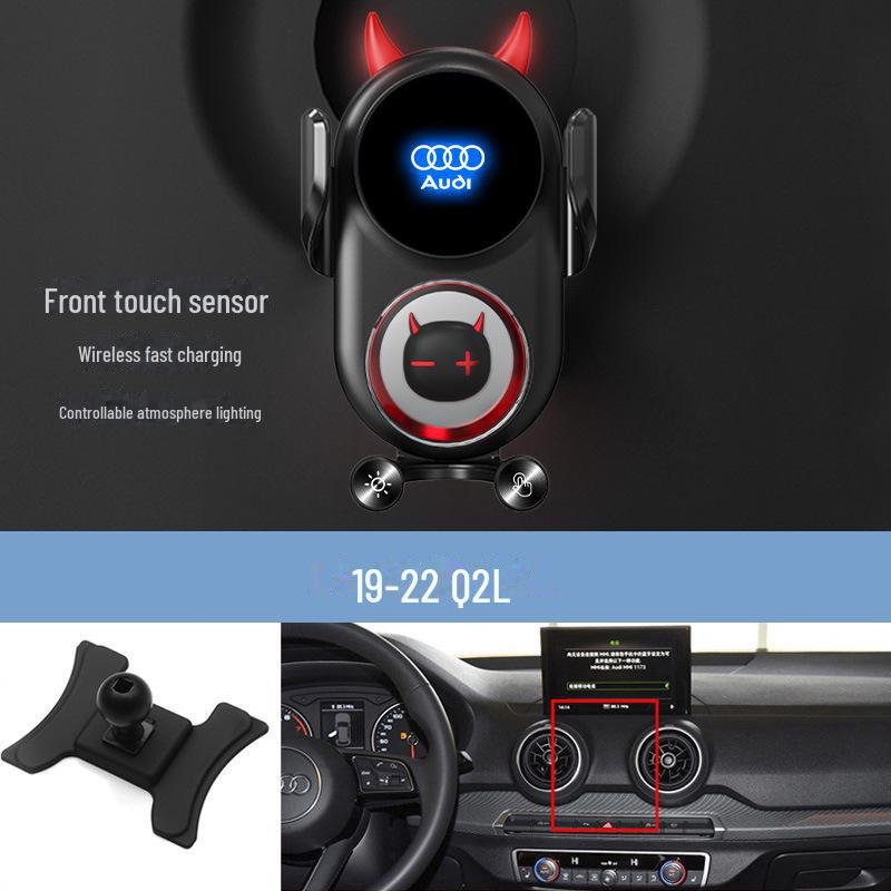 Wireless Charging Car Holder for A6LA4Q5LQ3: Auto-Clamping and Navigation