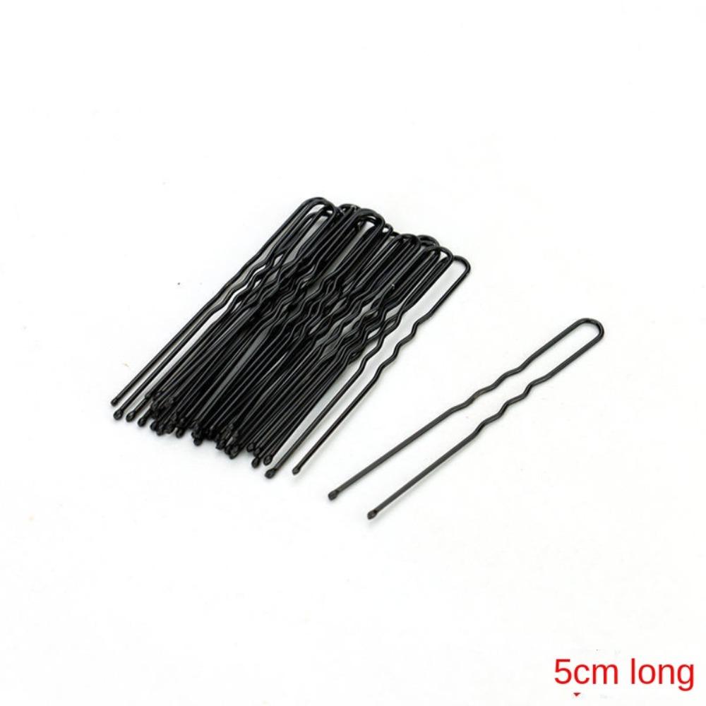 50 шт. женские шпильки черные заколки для волос заколка для волос заколка-невидимка U-образная женская