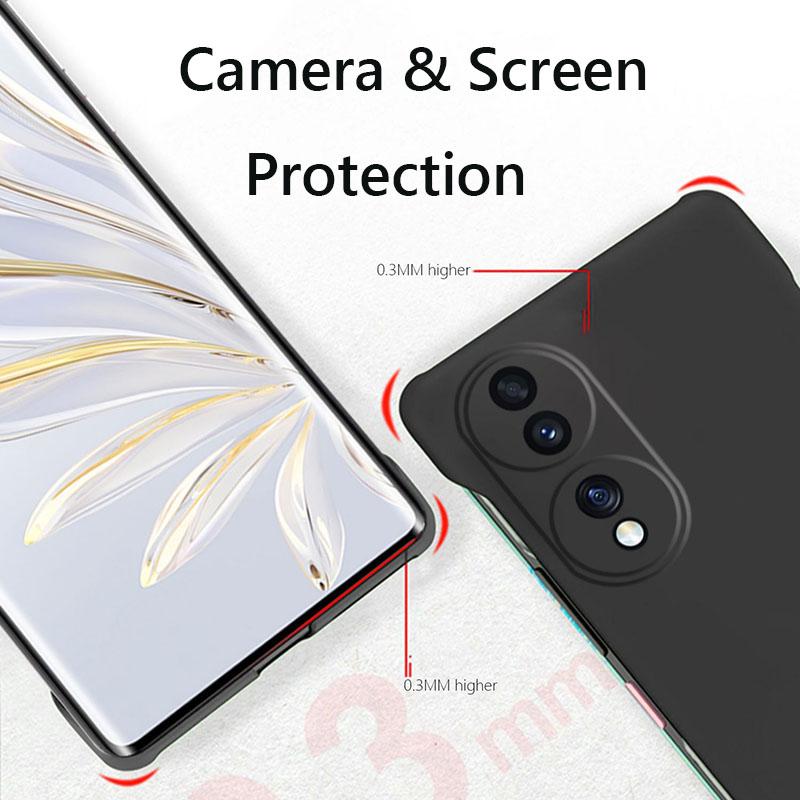 Безрамный тонкий матовый жесткий чехол-накладка на заднюю панель для Honor 70 Pro Plus Honor70 Pro Plus 5G противоударный чехол Fundas Coque