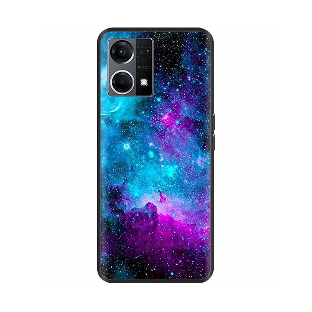 Чехол для Oppo Reno7 4G Чехол Reno7 Силиконовый Мягкий Ударопрочный ТПУ Задние крышки для OPPO F21 Pro Reno 7 4G Чехол Черный Бампер Fundas