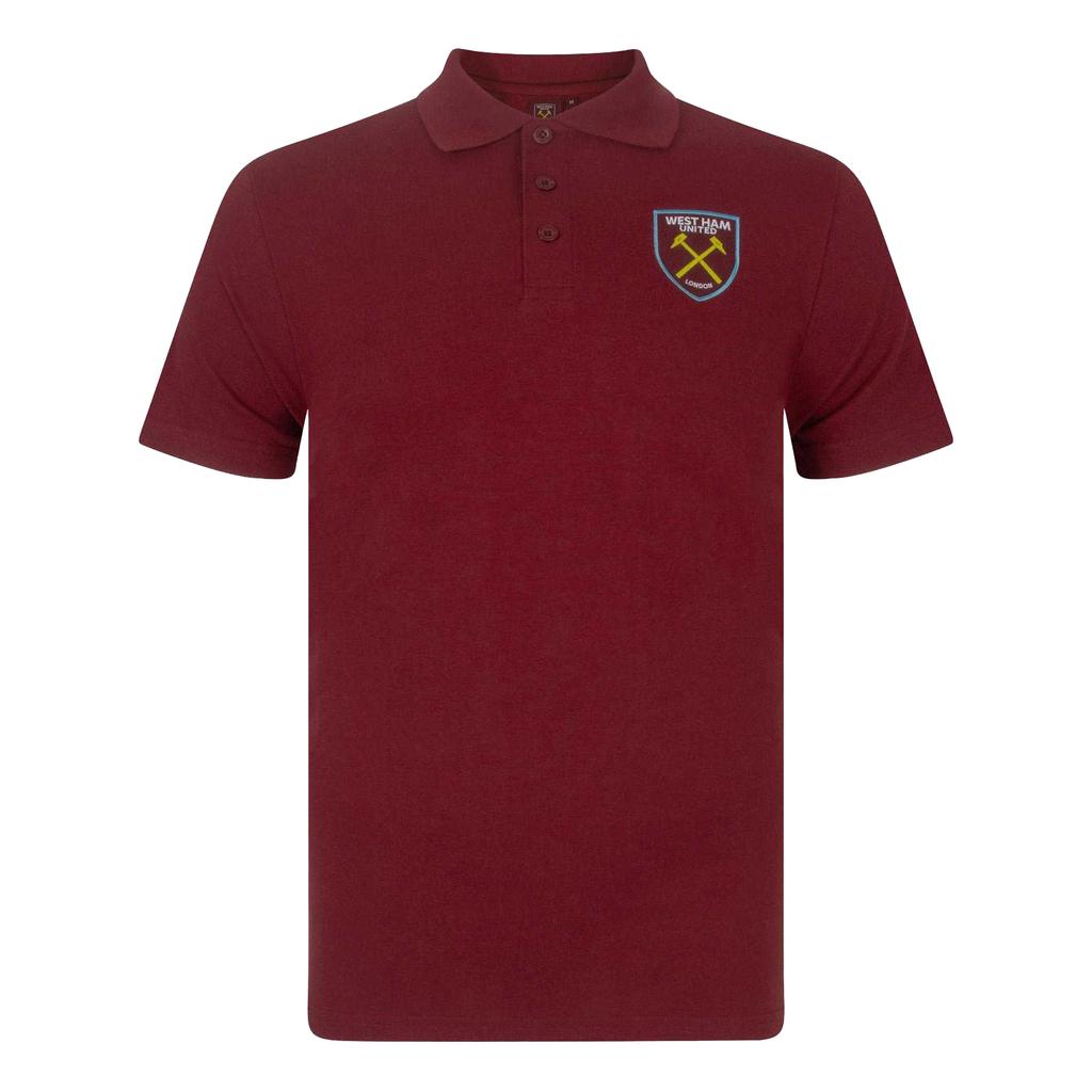 West Ham United FC Mens Crest Polo Shirt