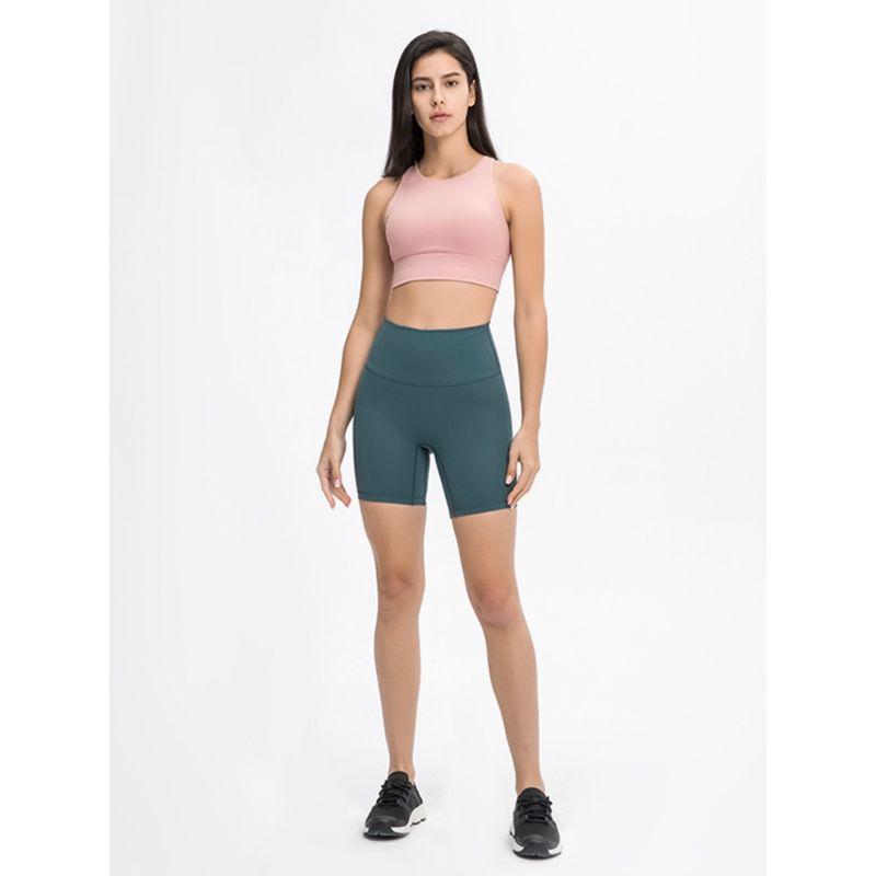 Lulu Seamless Female Summer High Waist Hip Lifting Yoga Shorts