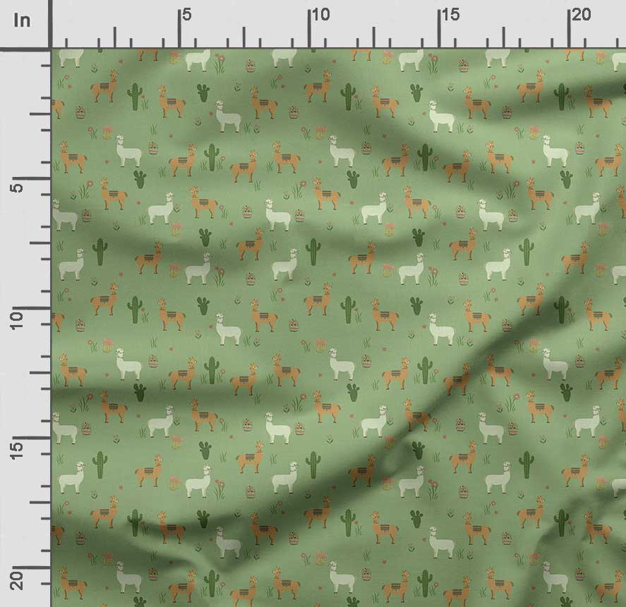 Soimoi Принт ламы альпаки, хлопковый батист, ткань для квилтинга, продаваемая во дворе, хлопчатобумажная ткань средней плотности шириной 42 дюйма, швейные принадлежности, синяя и