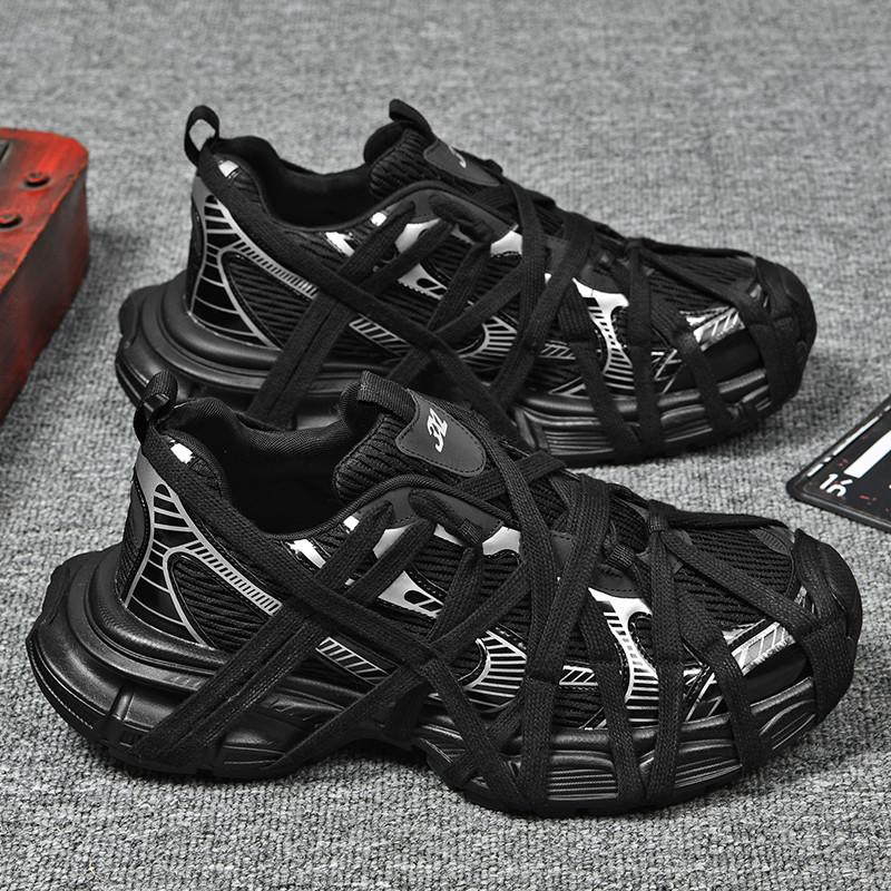 Мужские уличные кроссовки на шнуровке Niche Thick Splicing разноцветные спортивные туфли Arrival Vulcanization Shoes Punk Breathable Women