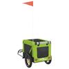Bicycle Trailer for Dogs Green and Black Oxford Fabric & Iron