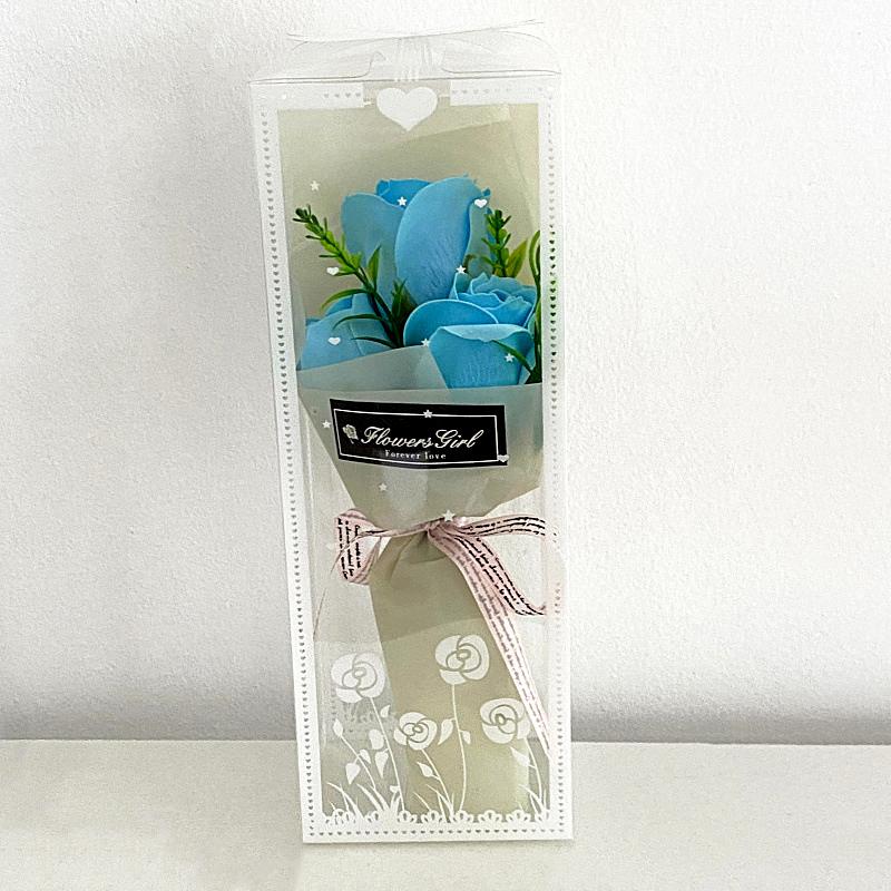 1 набор стойких ароматизированных мыльных цветов в подарочной коробке 9x7x25 см