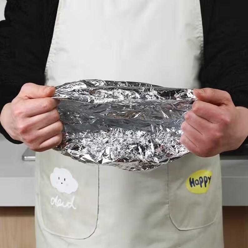 Thick Foil Bowl Lids Food Bags with Elastic Bands Reusable