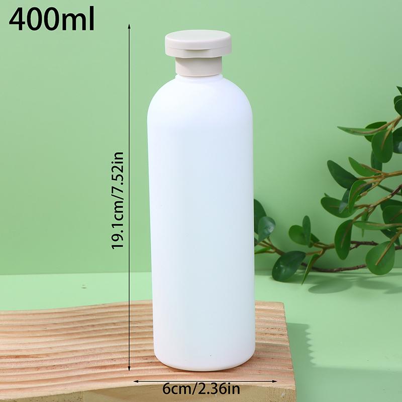 White Plastic Travel Shampoo Squeeze Bottles Refillable Containers with Flip Cap for Lotion Cream Shower Gel Foam Pump Bottles